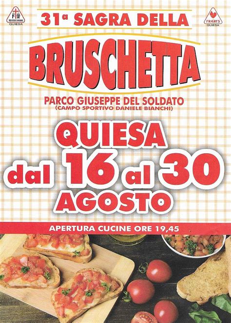 sagra della bruschetta lariano|A Lariano torna la Sagra della bruschetta